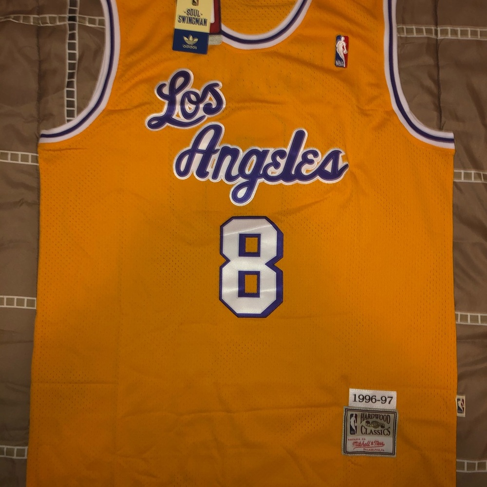 Lakers Kobe Bryant 1996-97 Gold & Purple Jersey